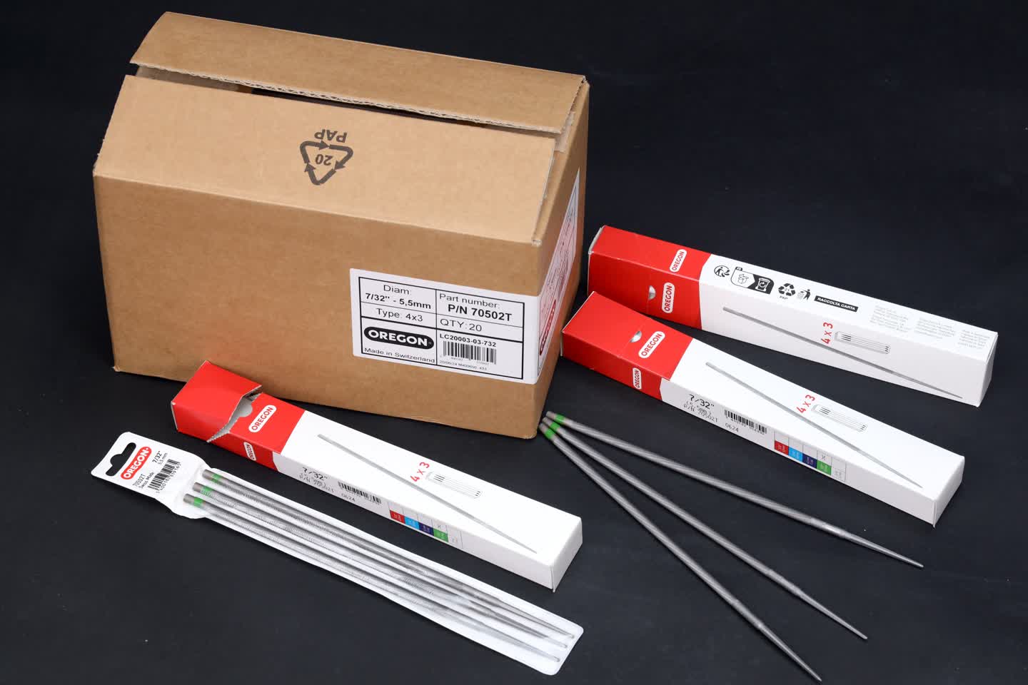 Dũa tròn Oregon 70502T 5.5mm 3 Dũa tròn Oregon 70502T 5.5mm (12 cái/hộp) phân phối bởi Oregon Việt Nam